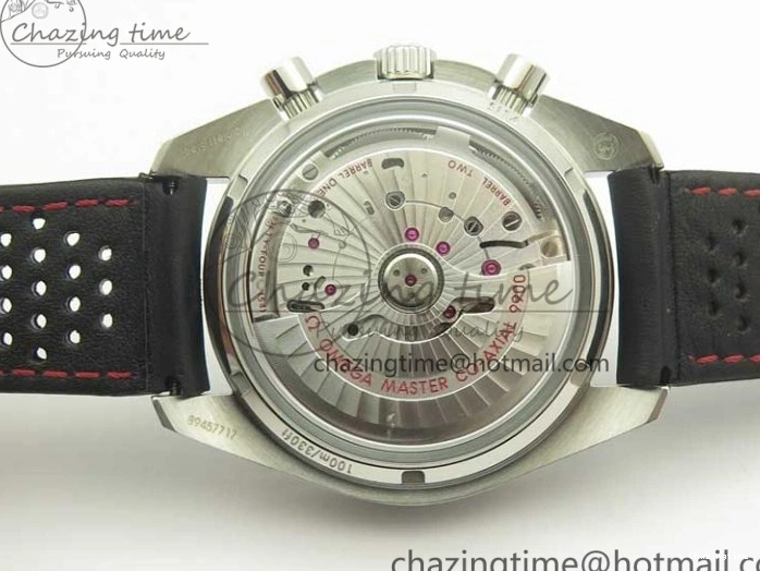 1224 Racing Master Chronometer OMF 1:1 Best Edition Black Dial Orange Hand on Black Leather Strap A Contemporary 7999